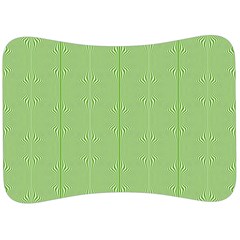 Mod Twist Stripes Green And White Velour Seat Head Rest Cushion