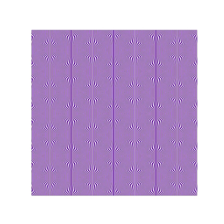 Mod Twist Stripes Purple And White Small Satin Scarf (Square)