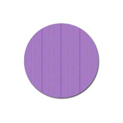 Mod Twist Stripes Purple And White Magnet 3  (round) by BrightVibesDesign