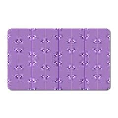 Mod Twist Stripes Purple And White Magnet (rectangular) by BrightVibesDesign