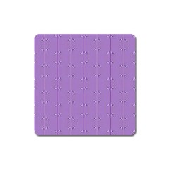 Mod Twist Stripes Purple And White Square Magnet by BrightVibesDesign