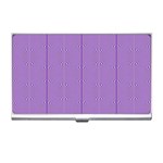 Mod Twist Stripes Purple And White Business Card Holders Front