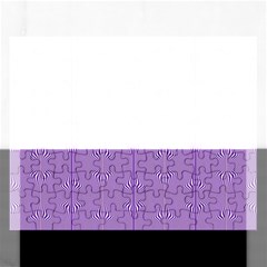 Mod Twist Stripes Purple And White Rectangular Jigsaw Puzzl by BrightVibesDesign