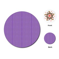 Mod Twist Stripes Purple And White Playing Cards (round)  by BrightVibesDesign