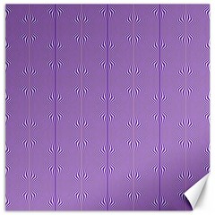 Mod Twist Stripes Purple And White Canvas 12  X 12   by BrightVibesDesign