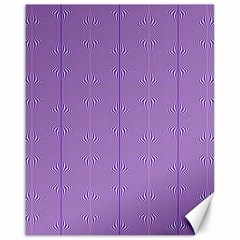 Mod Twist Stripes Purple And White Canvas 16  X 20   by BrightVibesDesign