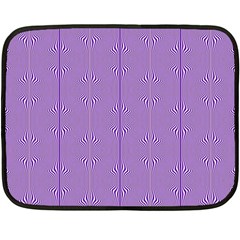 Mod Twist Stripes Purple And White Fleece Blanket (mini) by BrightVibesDesign