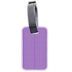 Mod Twist Stripes Purple And White Luggage Tags (two Sides) by BrightVibesDesign