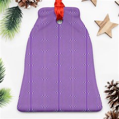 Mod Twist Stripes Purple And White Bell Ornament (two Sides) by BrightVibesDesign