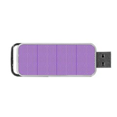 Mod Twist Stripes Purple And White Portable Usb Flash (two Sides) by BrightVibesDesign