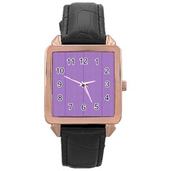 Mod Twist Stripes Purple And White Rose Gold Leather Watch  by BrightVibesDesign