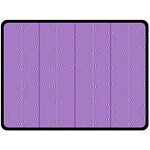 Mod Twist Stripes Purple And White Double Sided Fleece Blanket (Large)  80 x60  Blanket Back