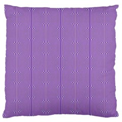 Mod Twist Stripes Purple And White Large Flano Cushion Case (one Side) by BrightVibesDesign