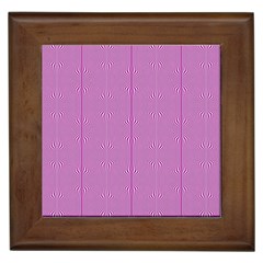 Mod Twist Stripes Pink And White Framed Tiles by BrightVibesDesign