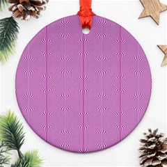 Mod Twist Stripes Pink And White Ornament (round) by BrightVibesDesign