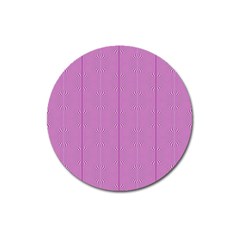 Mod Twist Stripes Pink And White Magnet 3  (round) by BrightVibesDesign