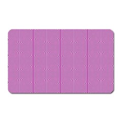 Mod Twist Stripes Pink And White Magnet (rectangular) by BrightVibesDesign