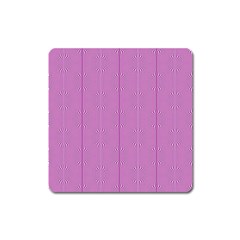 Mod Twist Stripes Pink And White Square Magnet by BrightVibesDesign