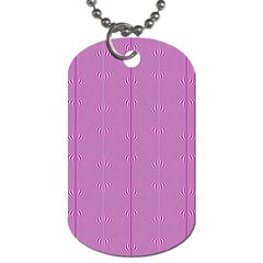 Mod Twist Stripes Pink And White Dog Tag (one Side) by BrightVibesDesign