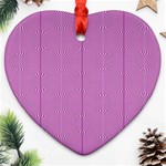 Mod Twist Stripes Pink And White Heart Ornament (Two Sides) Front