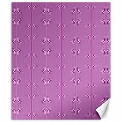 Mod Twist Stripes Pink And White Canvas 8  X 10  by BrightVibesDesign