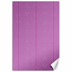 Mod Twist Stripes Pink And White Canvas 20  X 30   by BrightVibesDesign