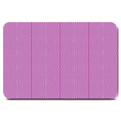 Mod Twist Stripes Pink And White Large Doormat  by BrightVibesDesign