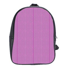 Mod Twist Stripes Pink And White School Bag (xl) by BrightVibesDesign