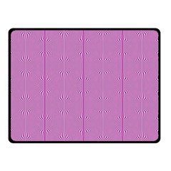 Mod Twist Stripes Pink And White Double Sided Fleece Blanket (small)  by BrightVibesDesign