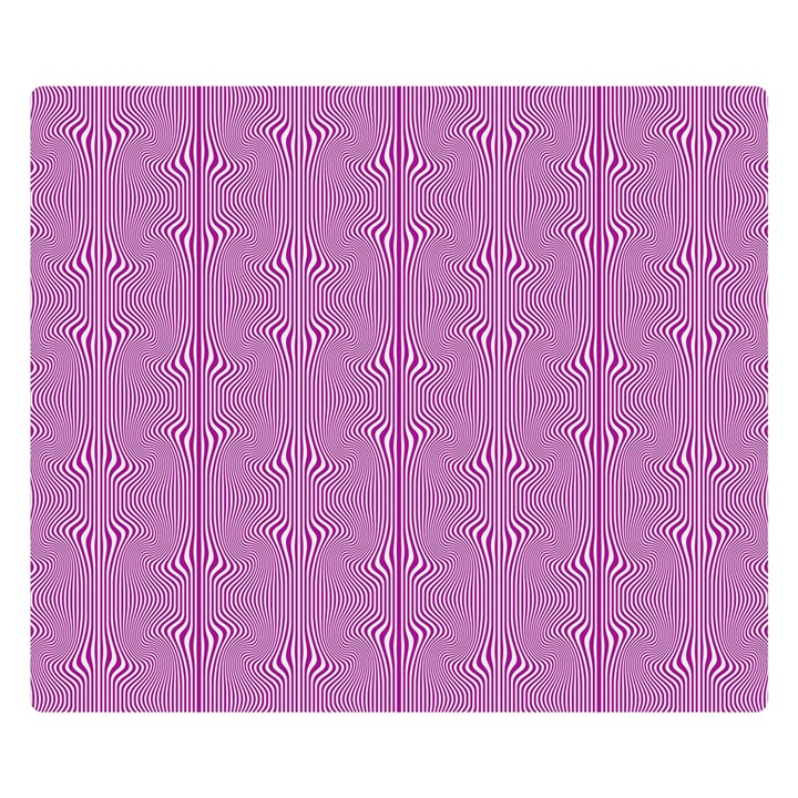 Mod Twist Stripes Pink And White Double Sided Flano Blanket (Small) 