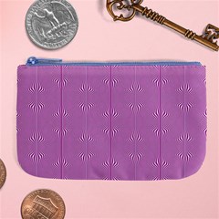 Mod Twist Stripes Pink And White Large Coin Purse by BrightVibesDesign