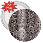 Snake Skin 3  Buttons (100 pack)  Front