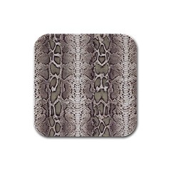 Snake Skin Rubber Square Coaster (4 Pack)  by LoolyElzayat