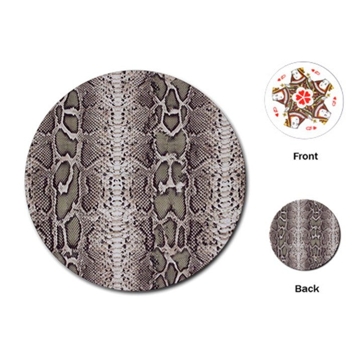 Snake Skin Playing Cards (Round) 