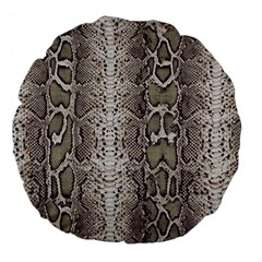 Snake Skin Large 18  Premium Flano Round Cushions by LoolyElzayat