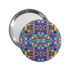 Colorful Flowers 2.25  Handbag Mirrors