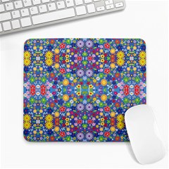 Colorful Flowers Large Mousepads by LoolyElzayat