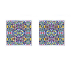 Colorful Flowers Cufflinks (Square)