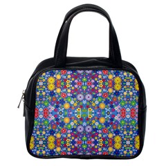 Colorful Flowers Classic Handbags (One Side)