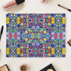 Colorful Flowers Cosmetic Bag (XL)