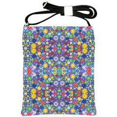 Colorful Flowers Shoulder Sling Bags