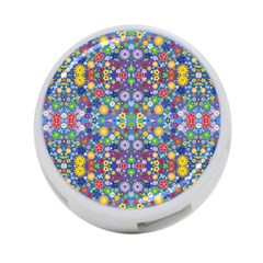 Colorful Flowers 4-port Usb Hub (one Side) by LoolyElzayat