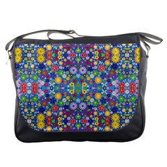 Colorful Flowers Messenger Bags