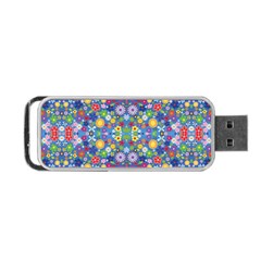 Colorful Flowers Portable Usb Flash (one Side) by LoolyElzayat