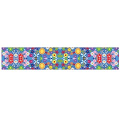 Colorful Flowers Flano Scarf (Large) 