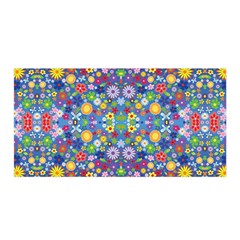 Colorful Flowers Satin Wrap by LoolyElzayat