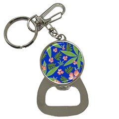 Leaves On Blue Bottle Opener Key Chains by LoolyElzayat