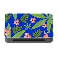 Leaves On Blue Memory Card Reader With Cf by LoolyElzayat