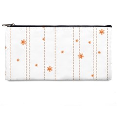 Background Salmon Pink White Motive Pencil Cases by Sapixe