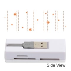 Background Salmon Pink White Motive Memory Card Reader (stick)  by Sapixe